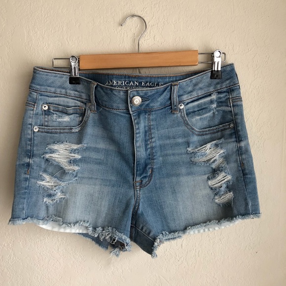 American Eagle Outfitters Pants - American Eagle Destroyed Hi Rise Shortie